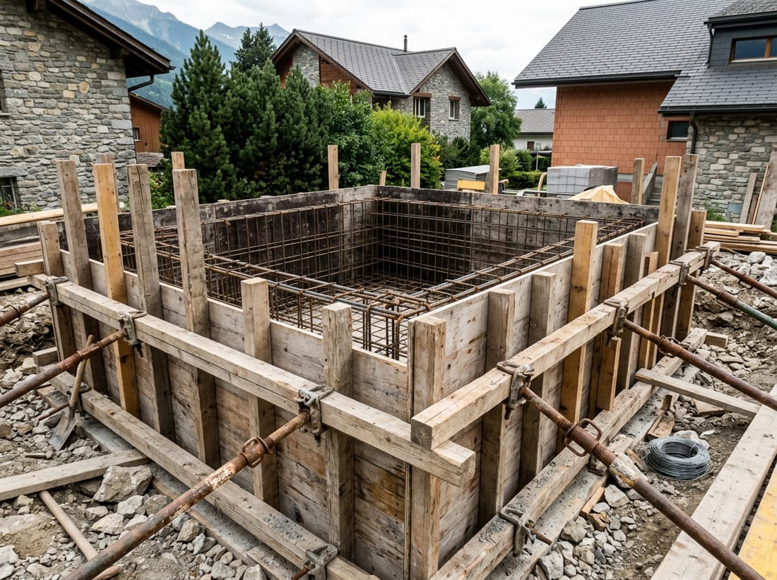 Exemple : coffrage et ferraillage pour béton armé