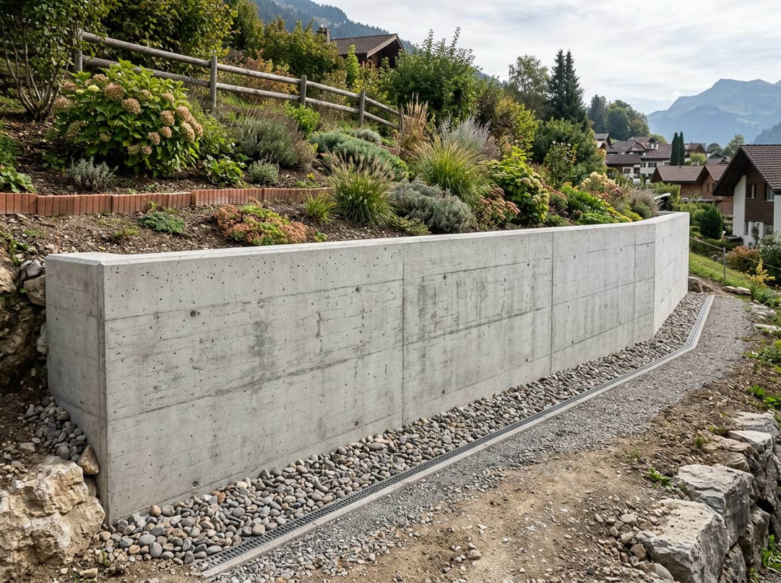 Exemple : mur de soutènement en béton armé